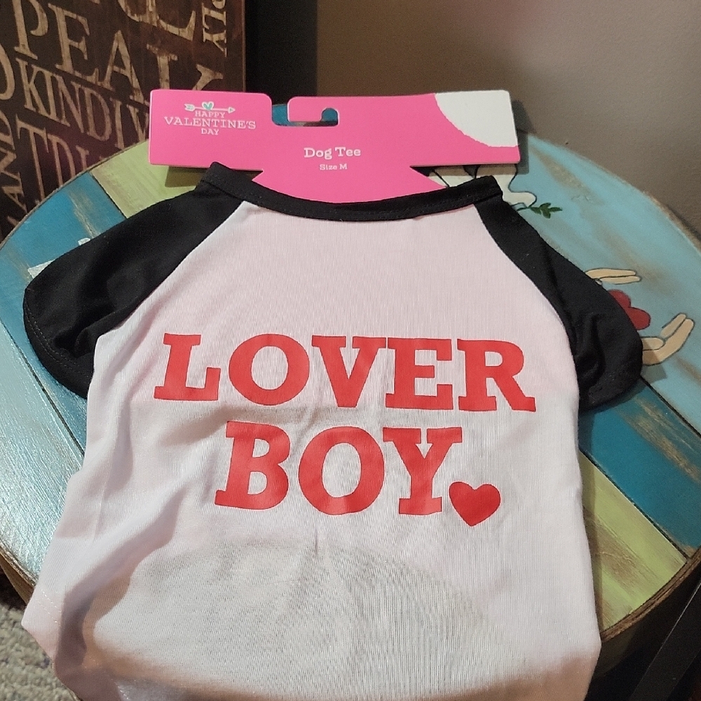 Lover Boy Dog/pet Tee - Black and White - Picture 3 of 3